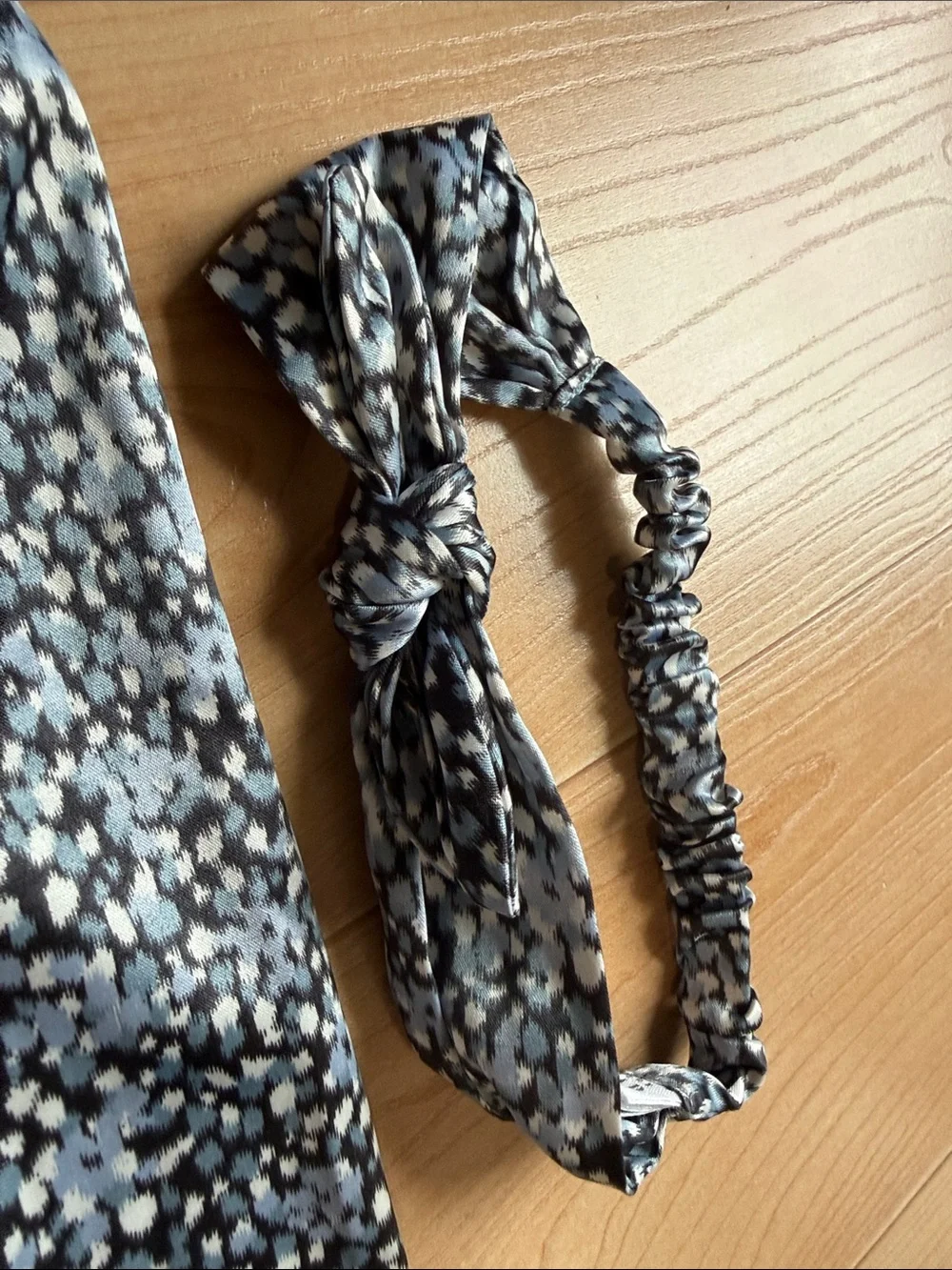 Baby Girl Gap Toddler Speckled Blue White & Black Dress w/ Headband Sz 18-24M